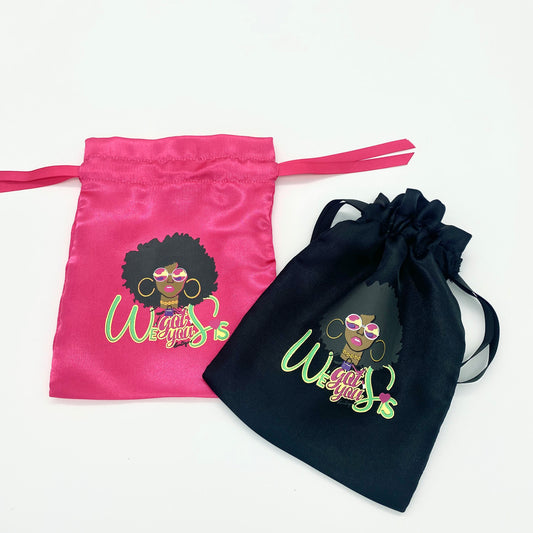 12.5x18 cm Satin Bag With Logo, Printed Drawstring bag logo bulk, packaging bags custom Branding For Small Business, Gift Bag, Cosmetic bag