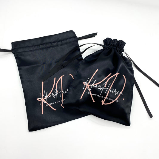 Wholesale Satin Size 22x30 cm (9x12 inch) silk bag printed with Logo