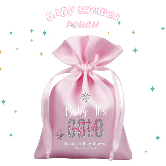 Baby its cold outside personalized custom name bags - Baby its cold outside baby shower - Winter baby shower favors treat bags bulk