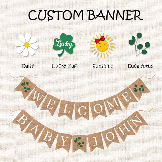 Customized birthday banner, birthday cake smash, Baby shower, birthday highchair banner