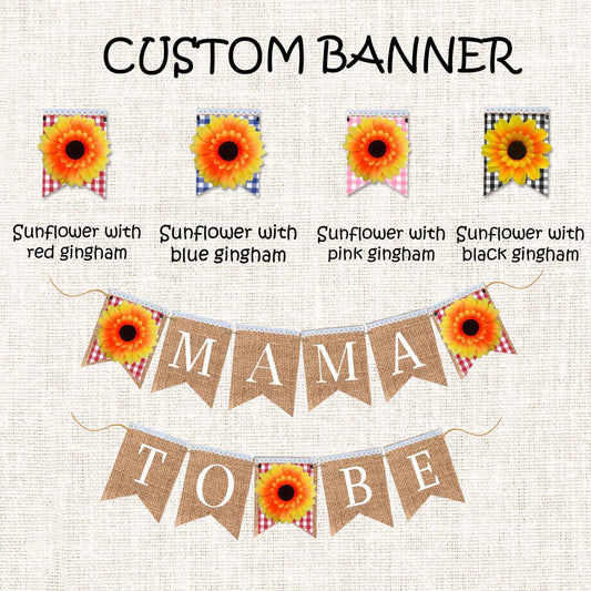 Customized banner for mama to be, baby shower, Gender reveal, baby shower decorations.
