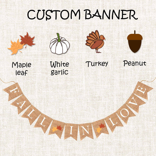Customized Halloween and fall season bunting banner for special events, Thanksgiving, birthday party, Halloween decorations.