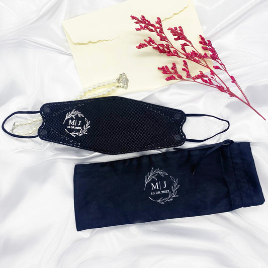 Disposable Mask for Wedding Party with Luxury satin pouch