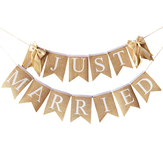 Just Married Banner for wedding