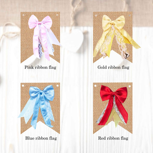 Ribbon flags in regular and vintage style (10 pieces in a package) to create your own banner.