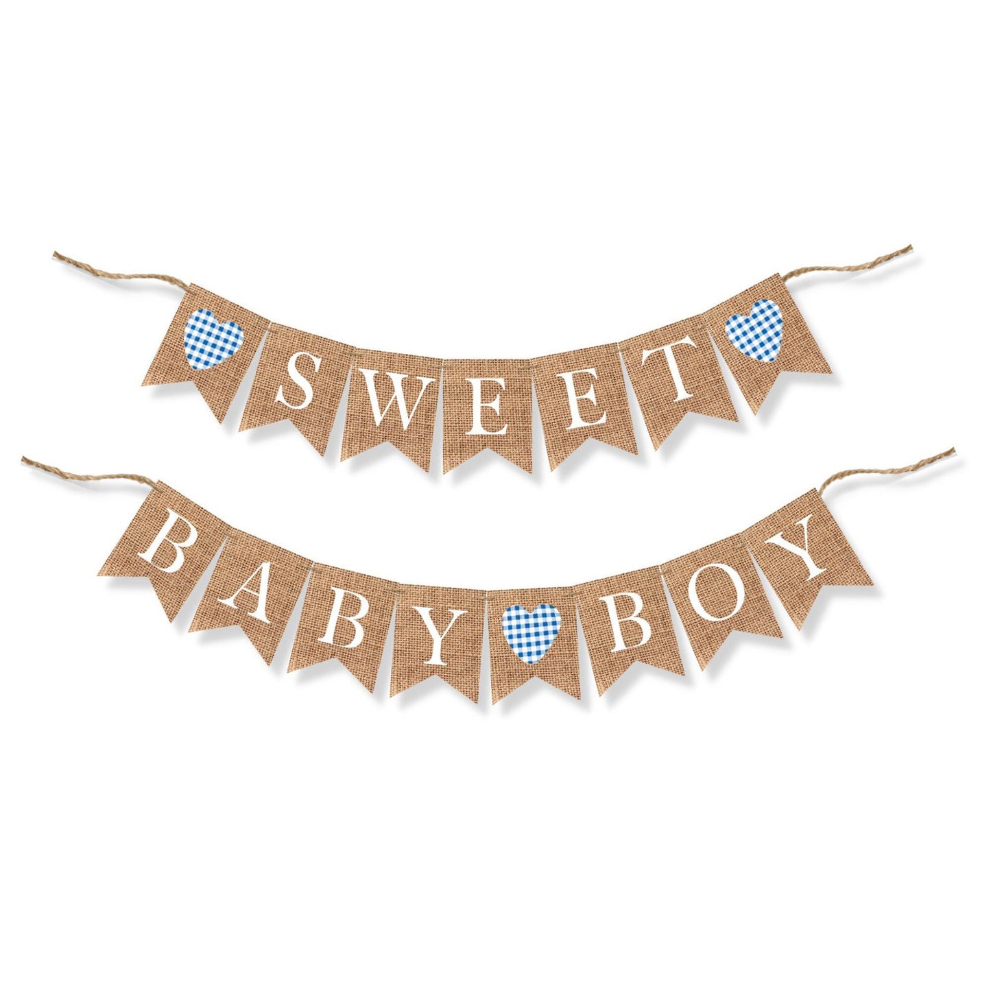 Sweet Baby Boy Burlap Banner Bunting