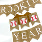 ROOKIE of the Year BANNER with personalized Name - Baseball First BIRTHDAY, Cake Smash Prop - Baseball theme bunting