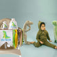 First DINO Highchair , Dinosaur 1st BIRTHDAY Banner with Tassels | Pre-Assembled Ready to Hang