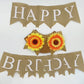 HAPPY BIRTHDAY BANNER WITH SUNFLOWERS