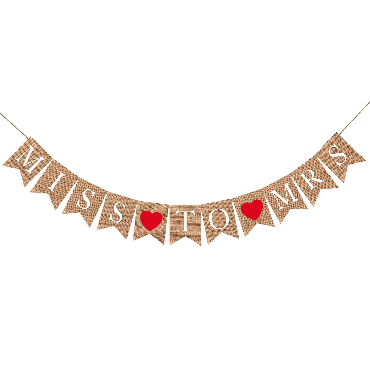 Miss to Mrs Burlap Banner Bunting