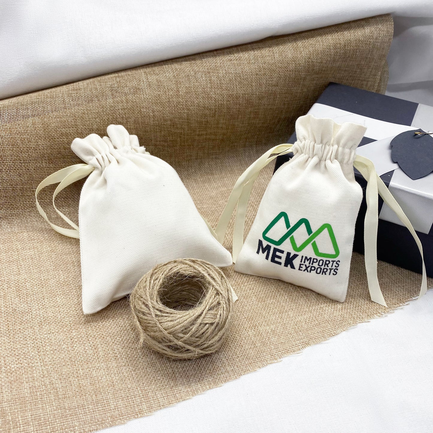 Natural Cotton drawstring bags, Premium Canvas bags for party, wedding, elegant wedding favors for guests