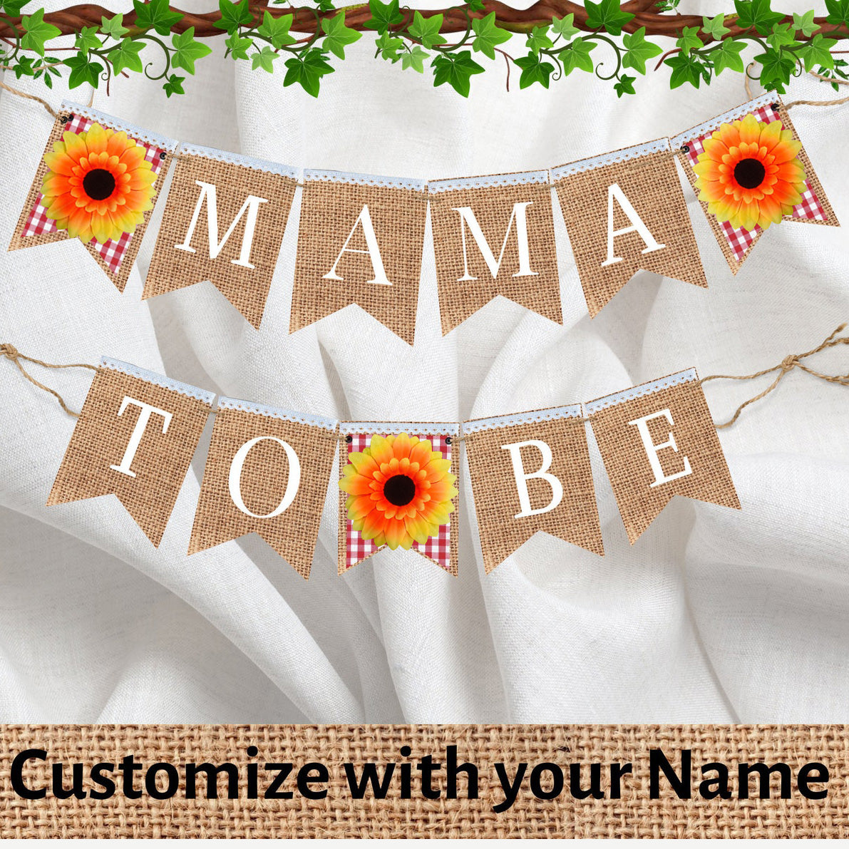 Customized banner for mama to be, baby shower, Gender reveal, baby shower decorations.