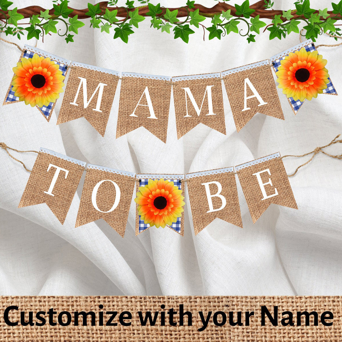 Customized banner for mama to be, baby shower, Gender reveal, baby shower decorations.