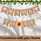 Mama to be banner, Sunflower Banner, Black and white checkered Buffalo plaid Picnic theme Baby shower Gender reveal Bunting