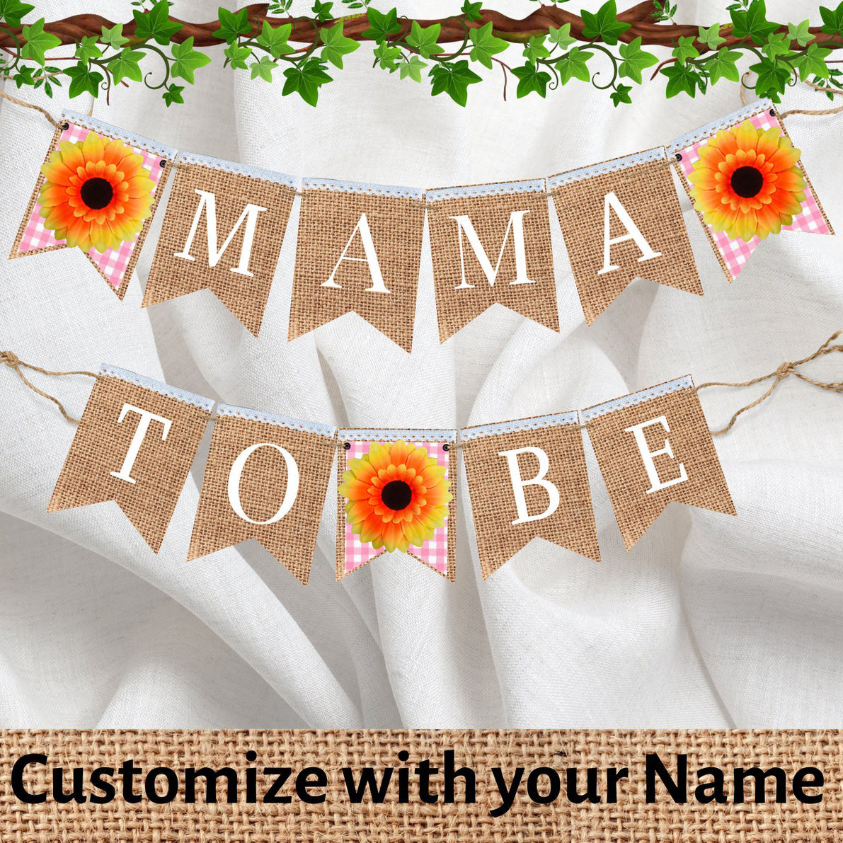 Customized banner for mama to be, baby shower, Gender reveal, baby shower decorations.