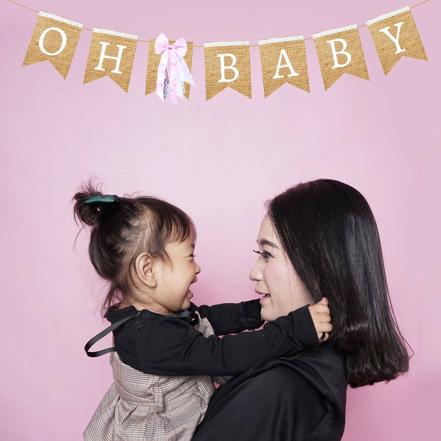 OH BABY SIGN BURLAP BANNER