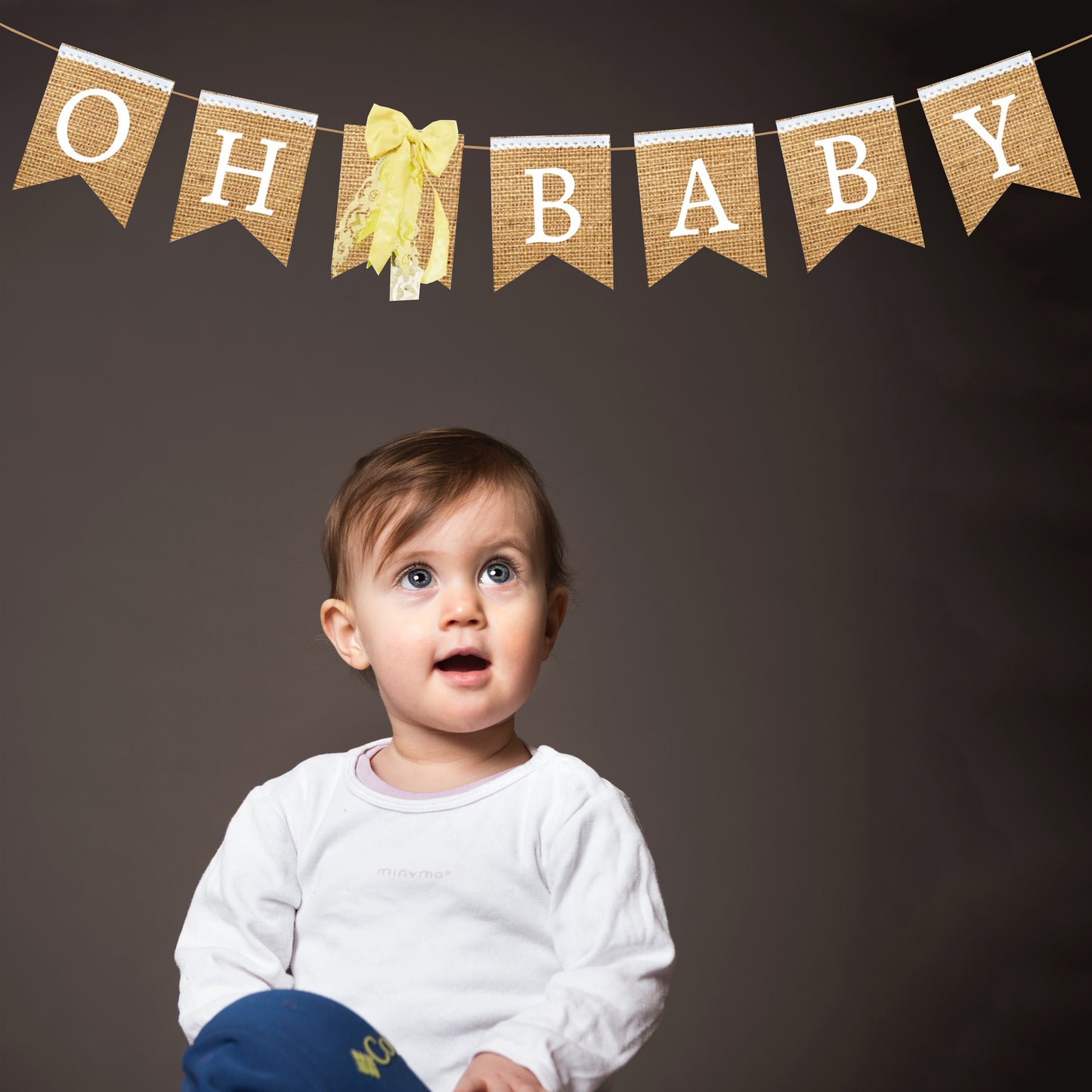 OH BABY SIGN BURLAP BANNER