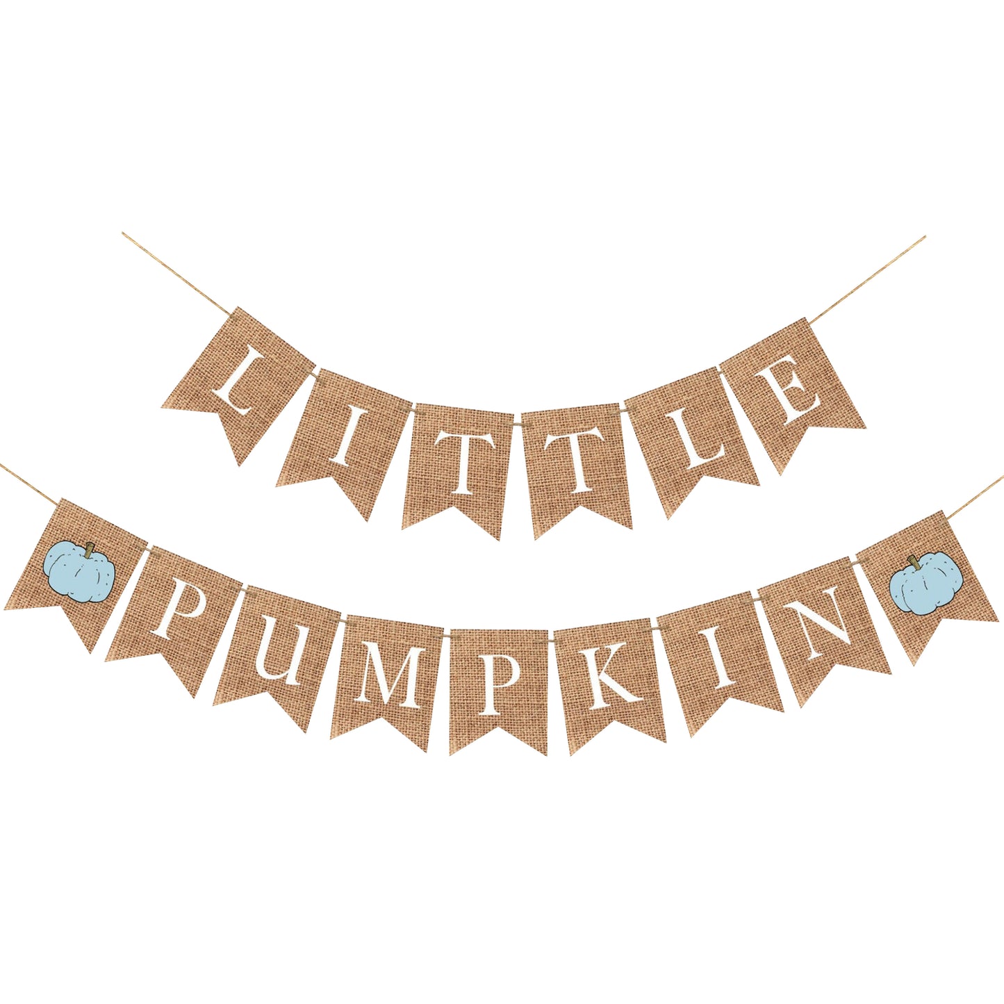 LITTLE PIMPKIN BANNER WITH BLUE PUMPKIN FLAGS