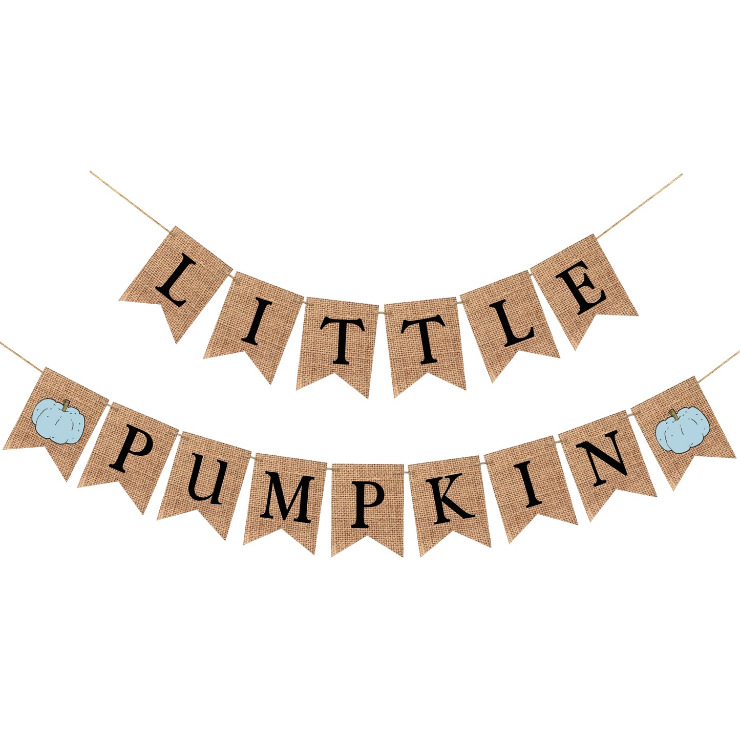 LITTLE PIMPKIN BANNER WITH BLUE PUMPKIN FLAGS