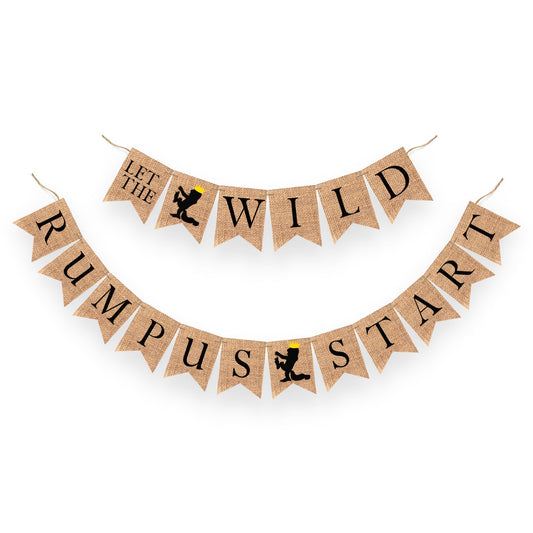 LET THE WILD RUMPUS START BIRTHDAY BANNER BUNTING