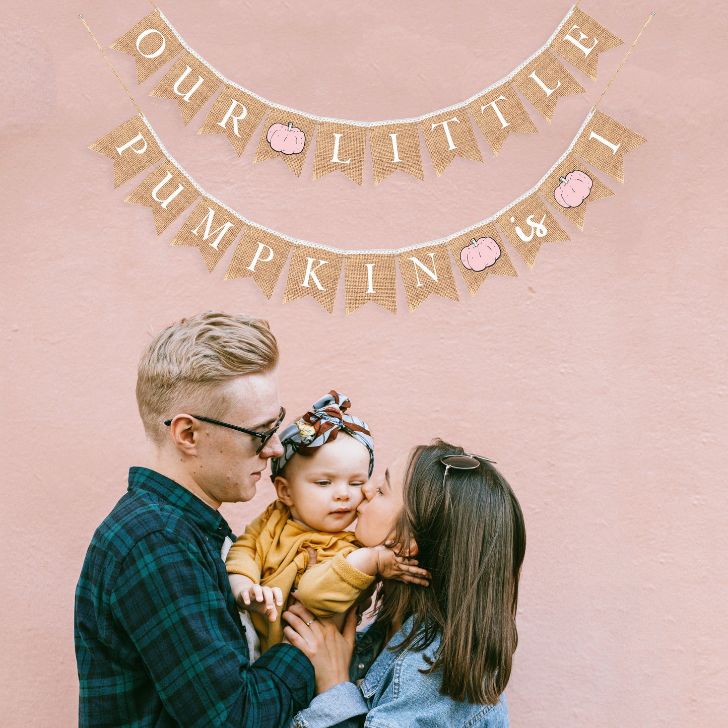 Our little pumpkin is turning one, First Birthday girl Pumpkin baby shower Decoration Rustic Banner Bunting