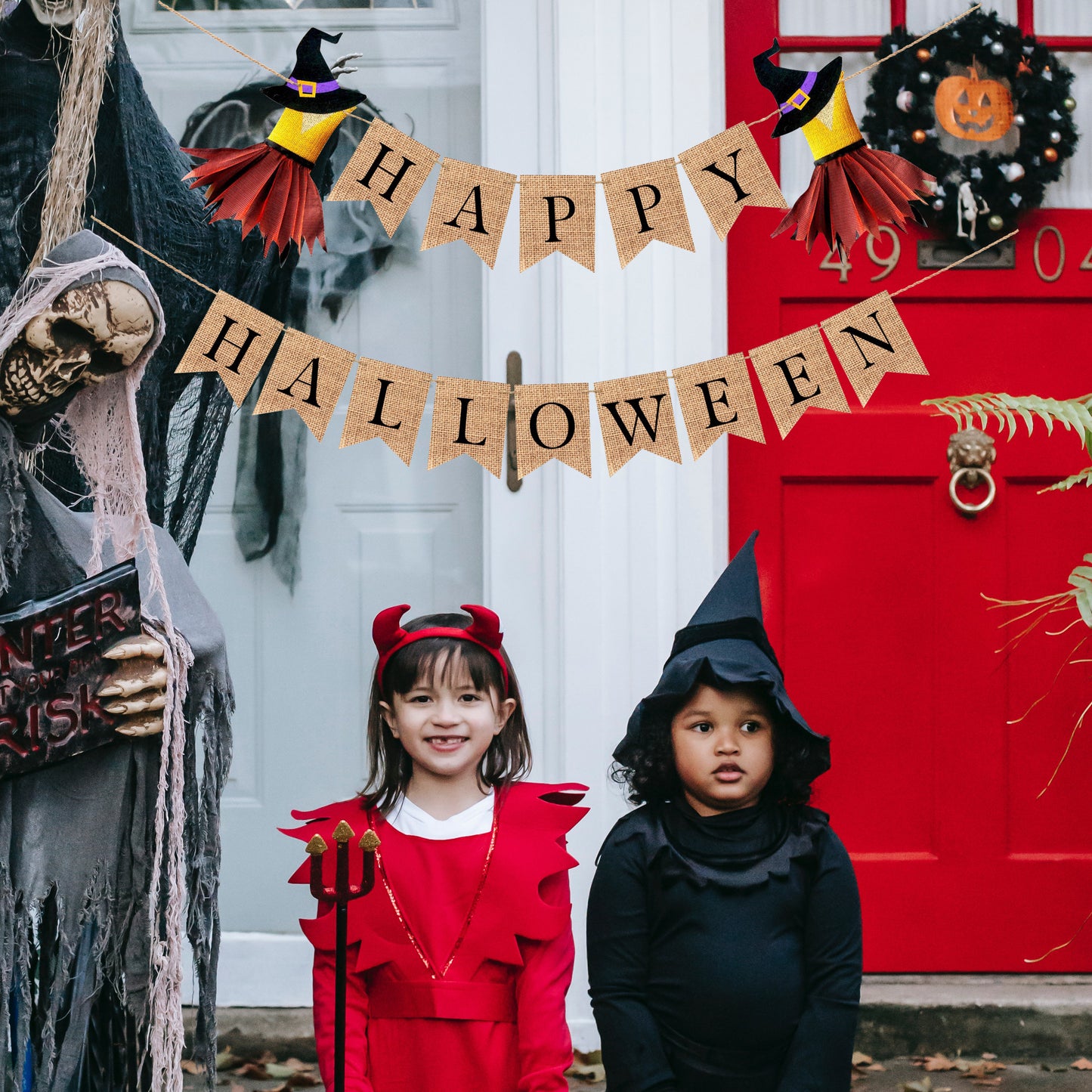 Rustic Halloween Decorations Halloween Burlap Banner