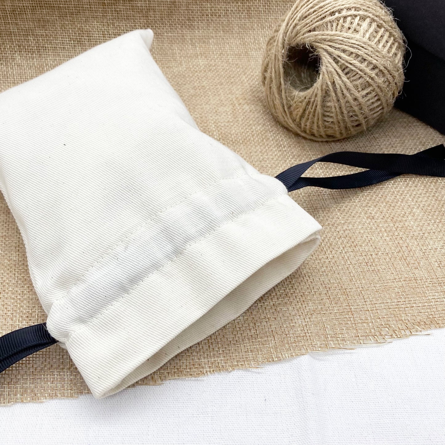 Bulk drawstring pouch. Cotton canvas pouch for wedding, party, baby shower decor.