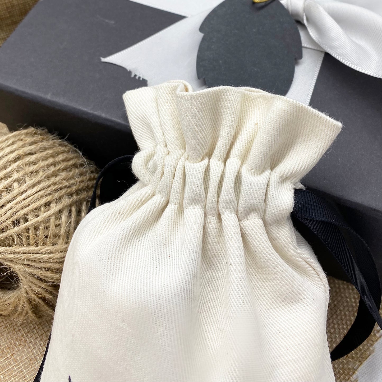 Natural Cotton drawstring bags, Premium Canvas bags for party, wedding, elegant wedding favors for guests