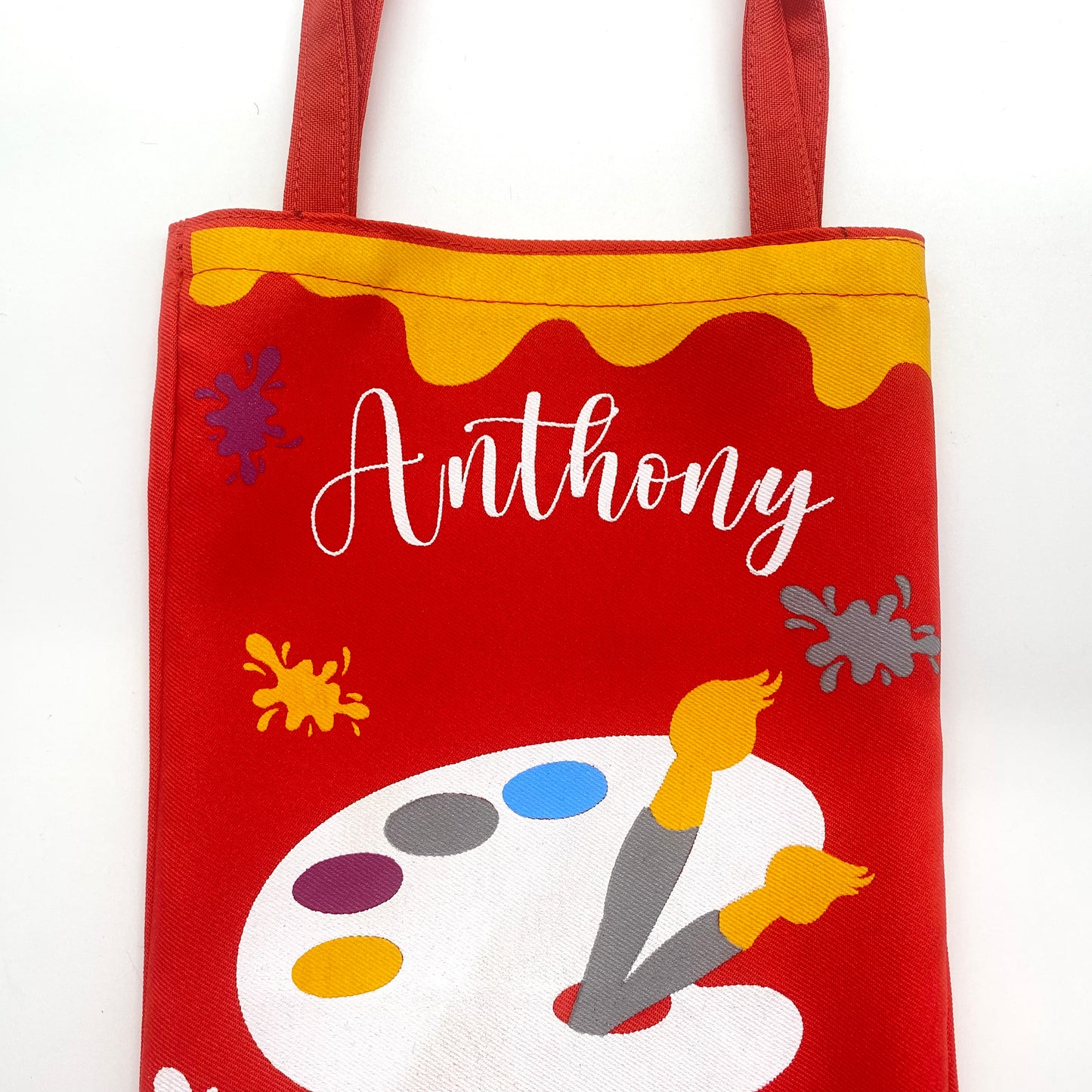 Personalized Paint Party Candy bags for Kids, Art Party bags for the first birthday, One year birthday candy bags, Paint Palette bags