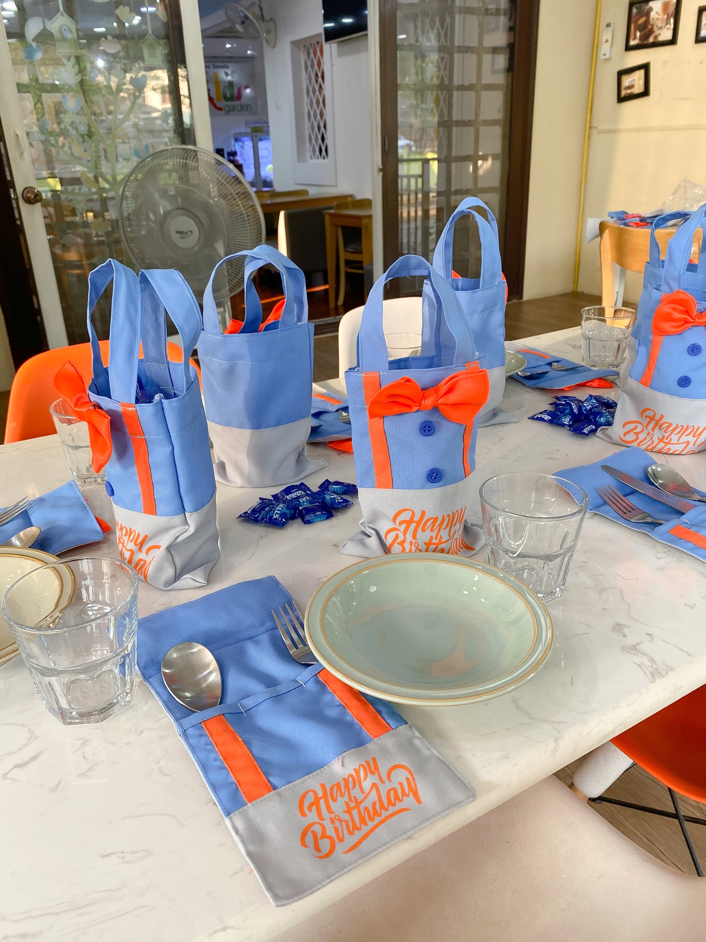 Blippi Birthday Party Sets Personalization, Custom Any Words Bags Name, Birthday burlap banner, Rustic birthday party decorations