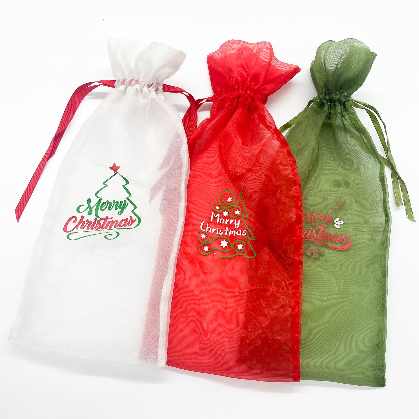 Merry christmas wine bag, Holiday Red Wine Bags with Drawstrings for New Year Party or Christmas Holiday Gift favors Bulk