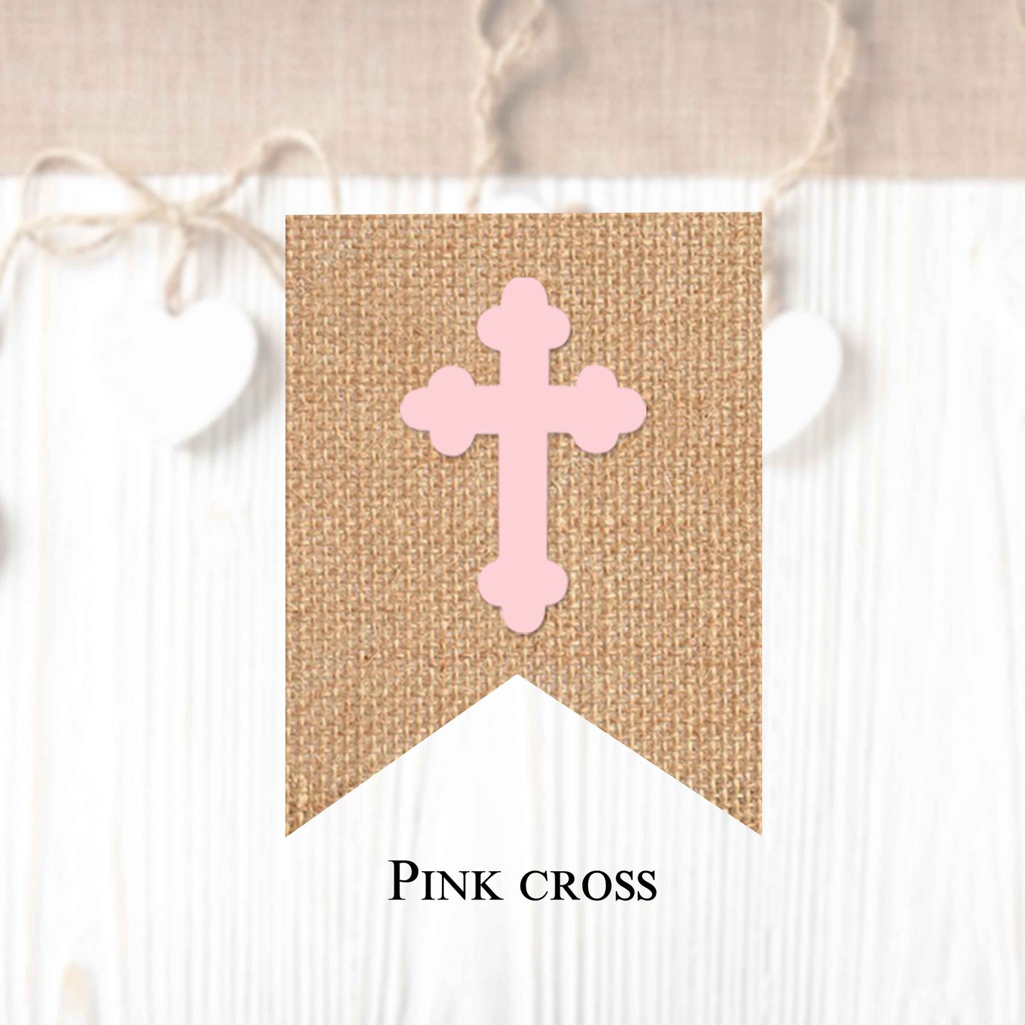 Christian Cross flags in regular and vintage style (10 pieces in a package) to create your own banner.