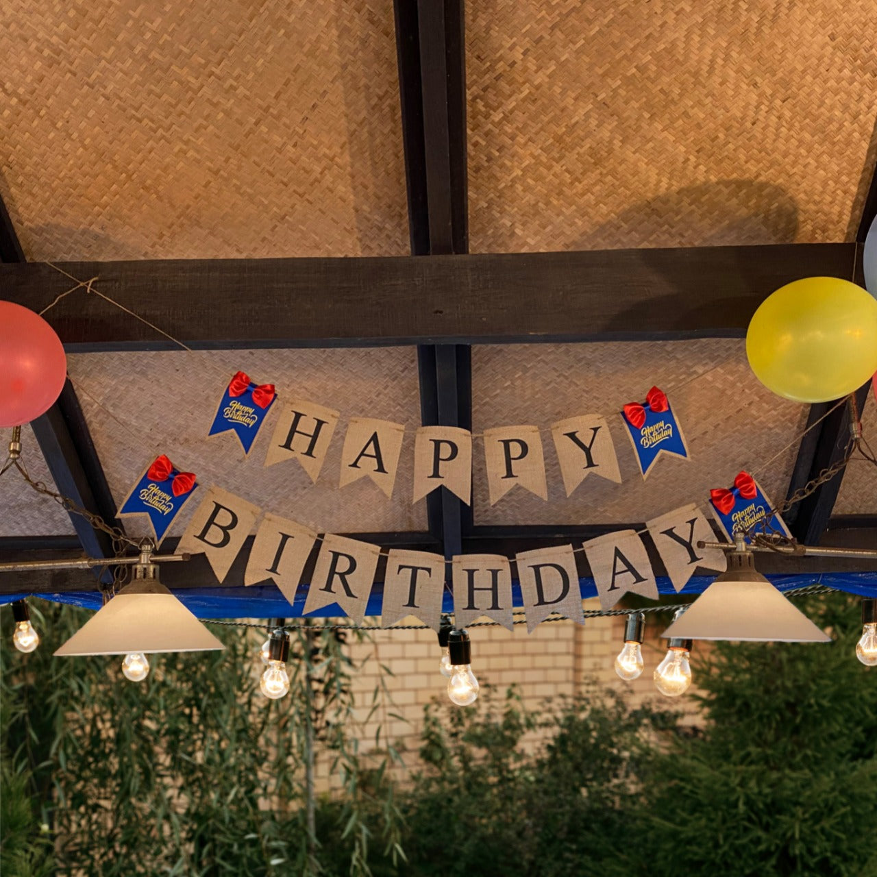 Happy birthday ONE party sets, Birthday burlap banner, Rustic birthday party decorations