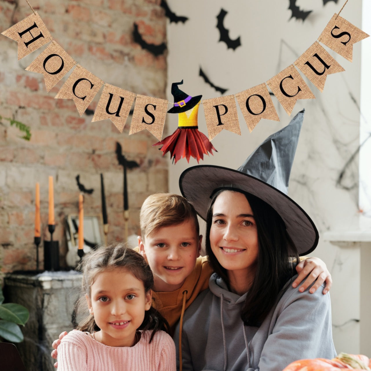 Hocus Pocus Halloween Burlap Banner Bunting