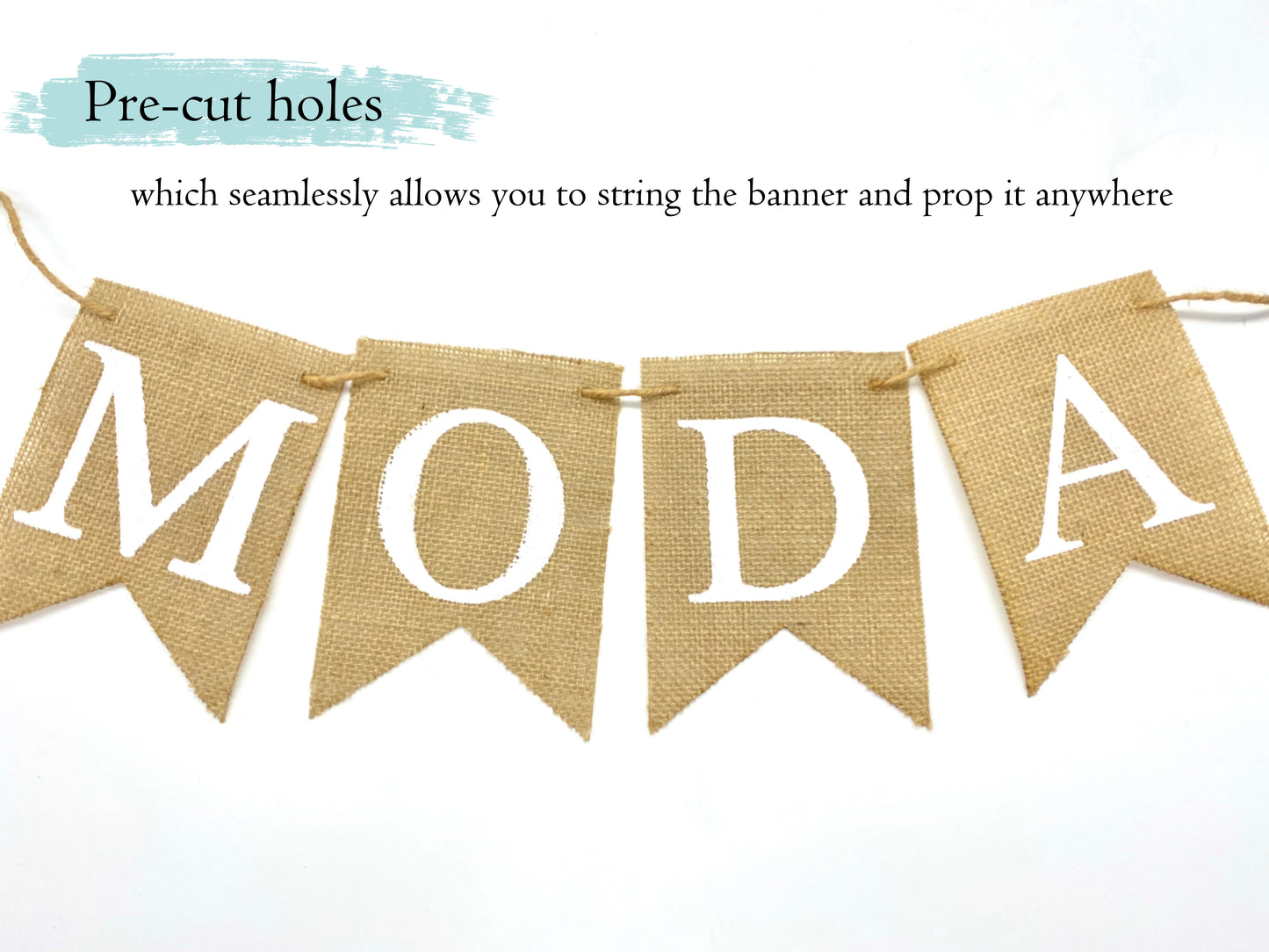 Single Letter flags in white regular style ( 10pieces in package ) to create your own banner.