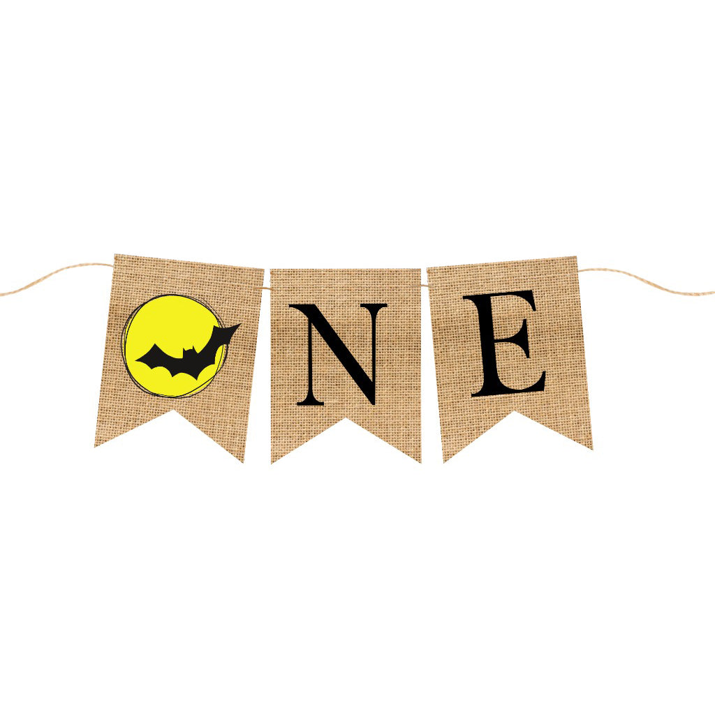 Bat man Birthday Banner Party Decoration | bat man Highchair Bunting for Boy 1st First Birthday Decor