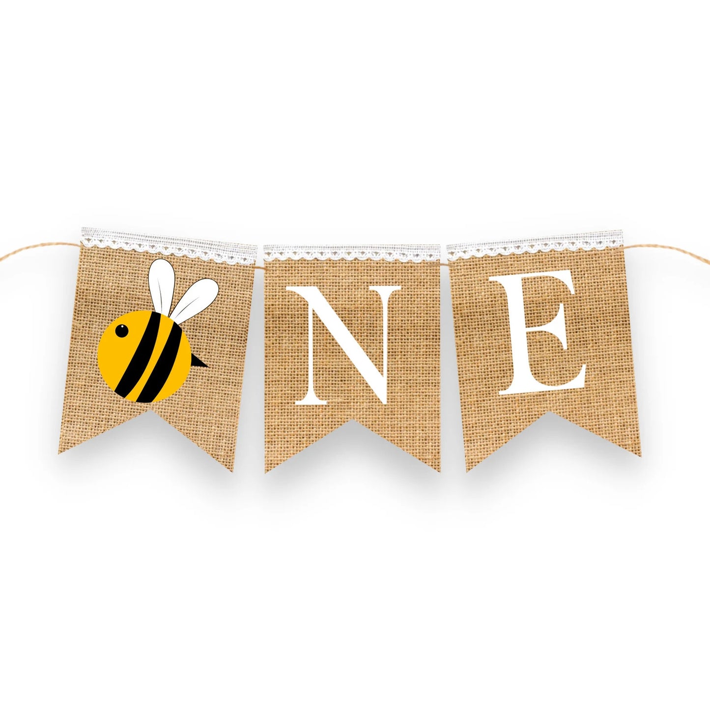 BUMBLE BEE HIGHCHAIR BANNER - Bee High Chair Banner, Bee Birthday Bunting, Bee Smash Cake, 1st Birthday Photo Backdrop, One Banner