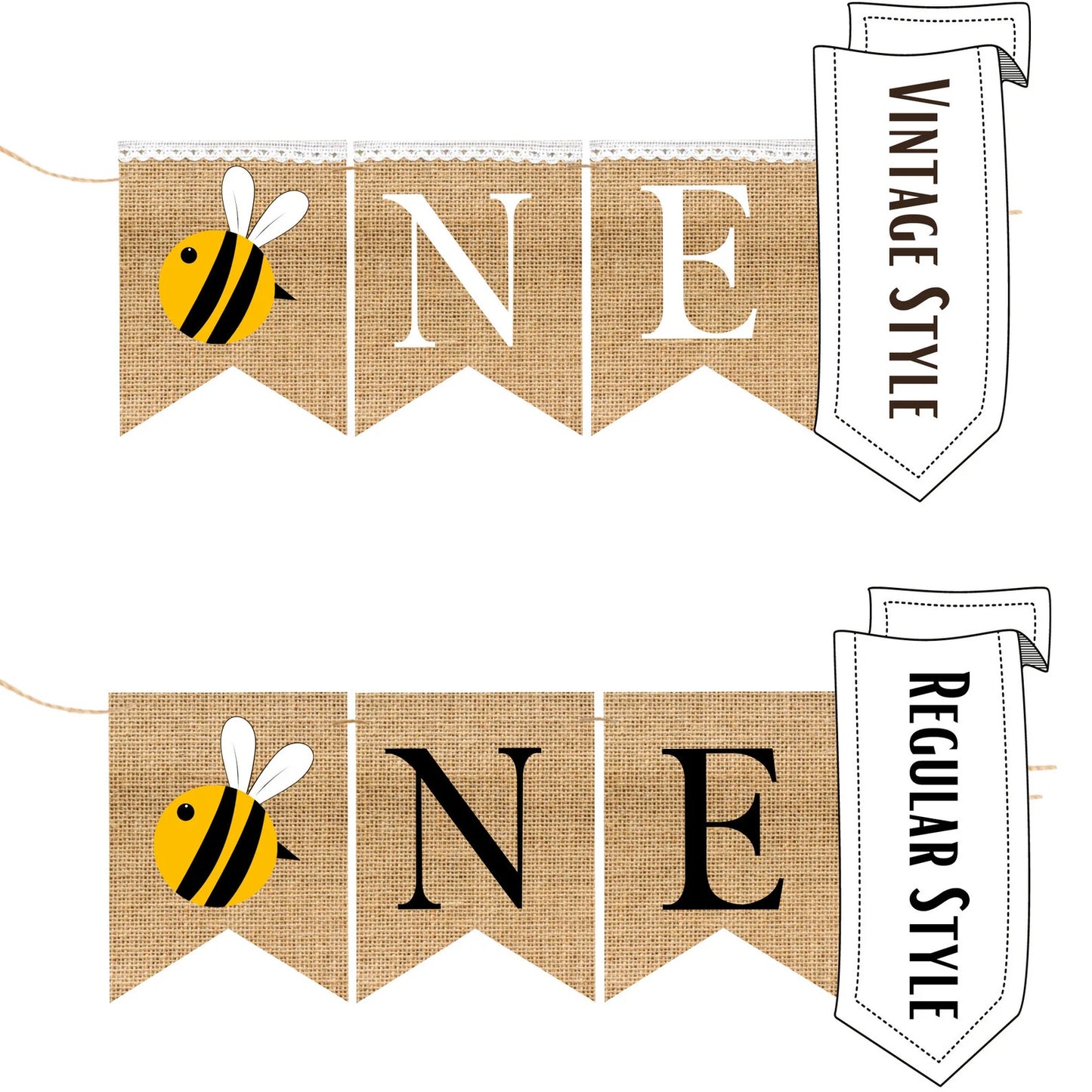 BUMBLE BEE HIGHCHAIR BANNER - Bee High Chair Banner, Bee Birthday Bunting, Bee Smash Cake, 1st Birthday Photo Backdrop, One Banner