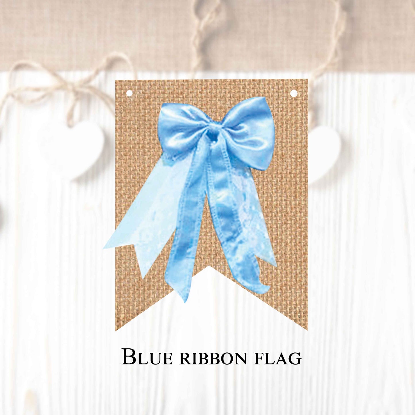 Ribbon flags in regular and vintage style (10 pieces in a package) to create your own banner.