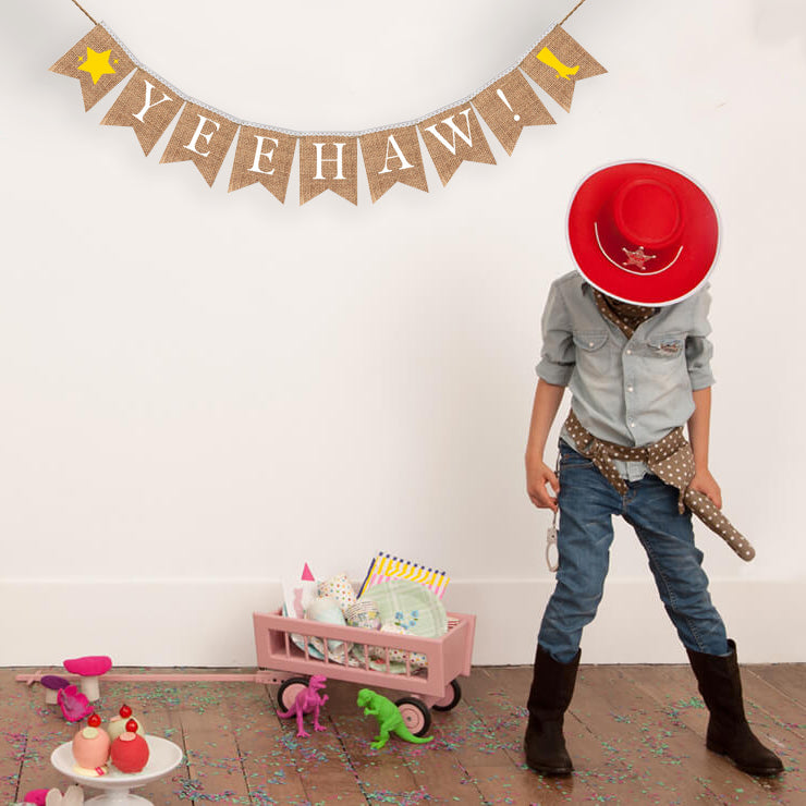 Yeehaw Burlap Banner Bunting