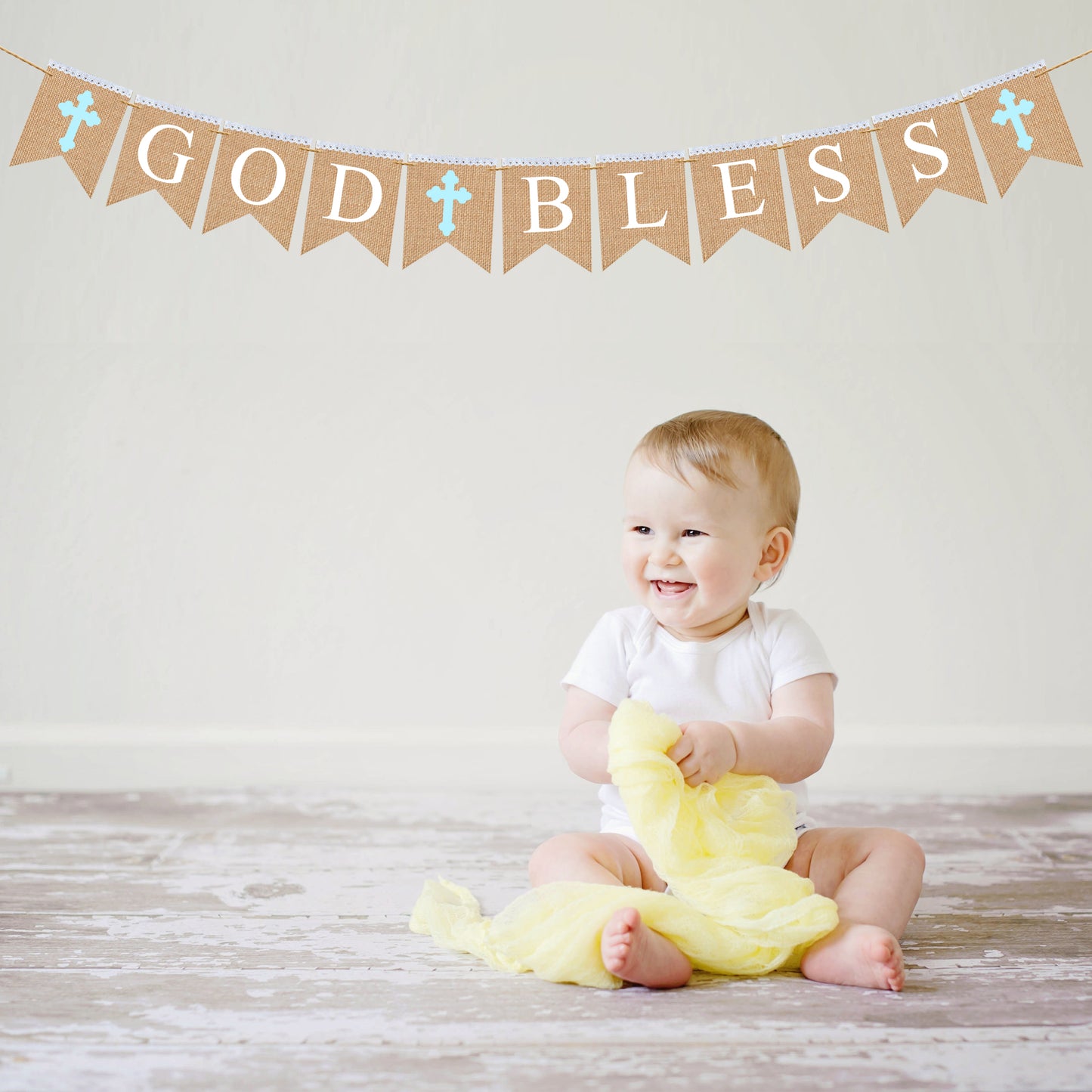 Customized baptism bunting banner, Baby shower, The first baby birthday, birthday party banner