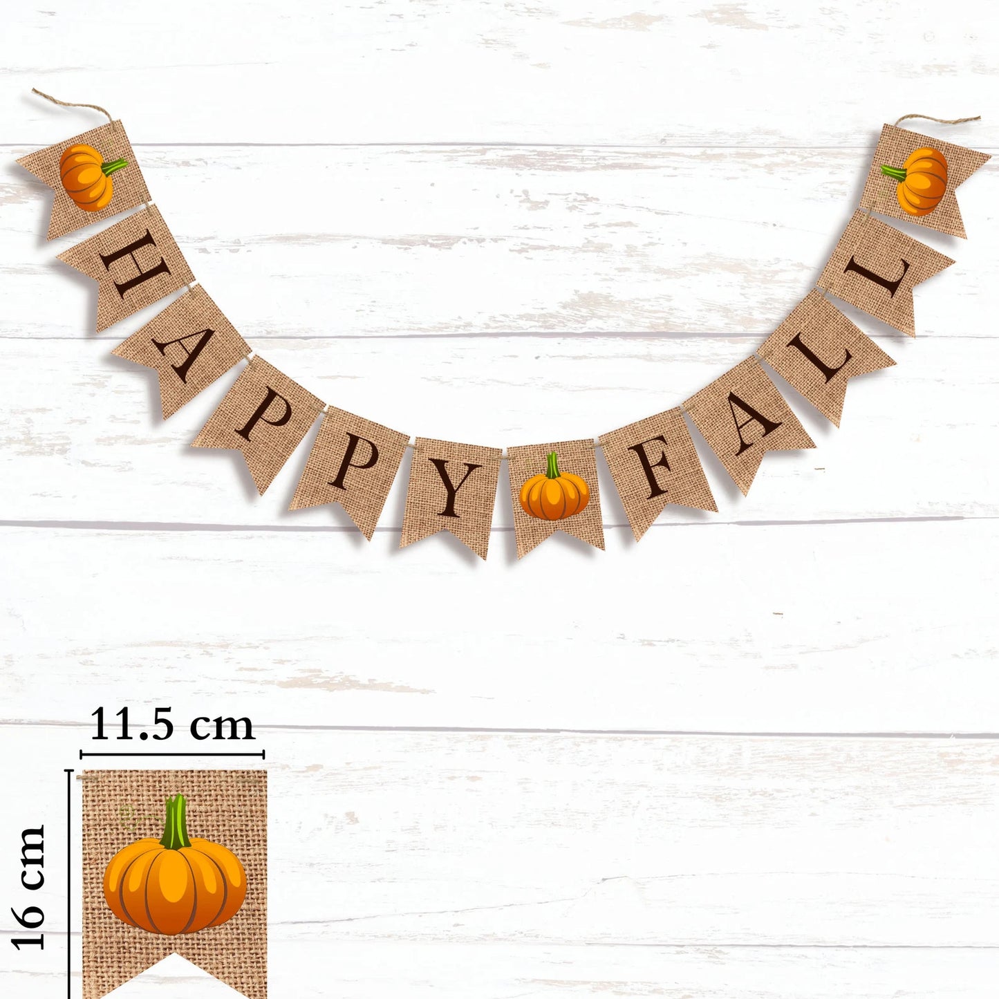 Happy Fall Burlap Bunting Banner - Fall Decor Fall Banner Autumn Decor Fall Farmhouse Decor Fall Decorations Fall Signs Fall Garland