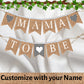 Mama to be banner, Baby shower Bunting, Black and white checkered Buffalo plaid Picnic theme Baby shower Gender reveal Bunting