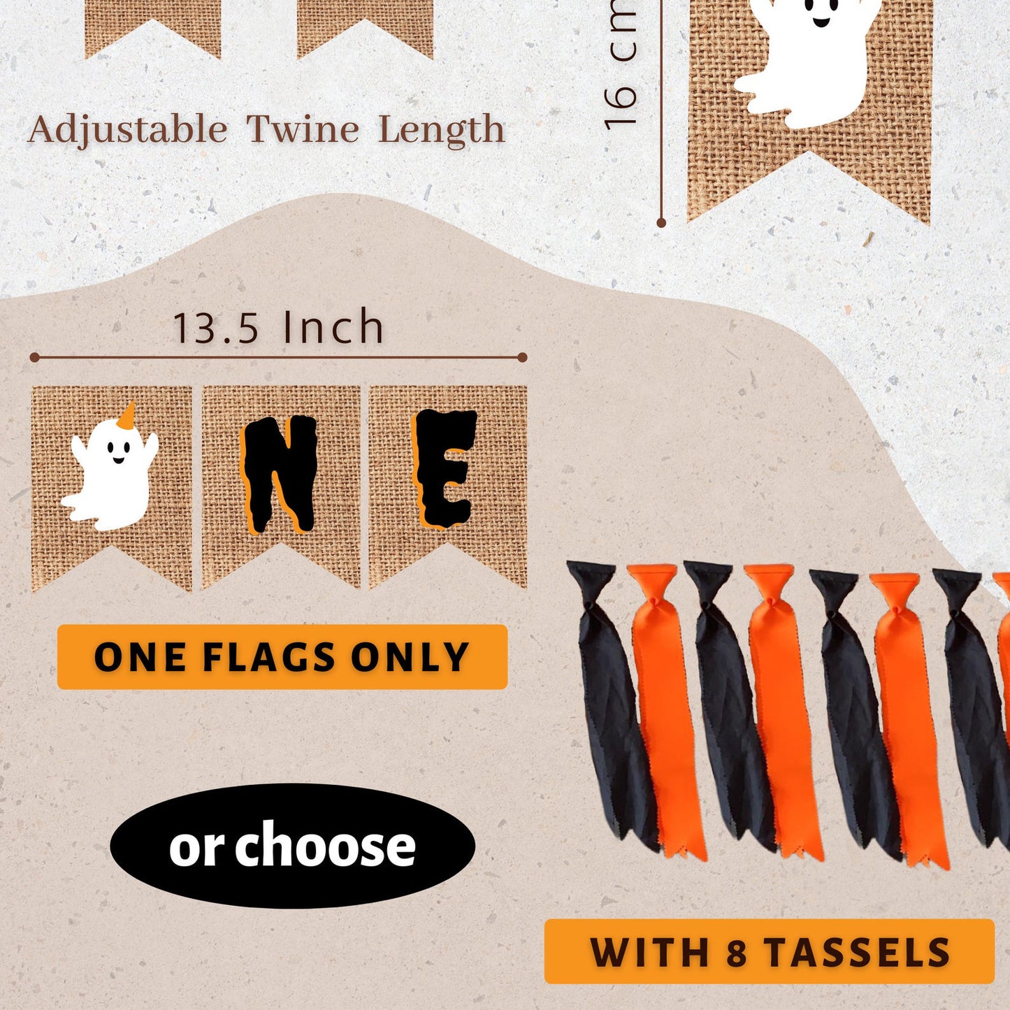 HALLOWEEN ONE BANNER FOR HIGHCHAIR