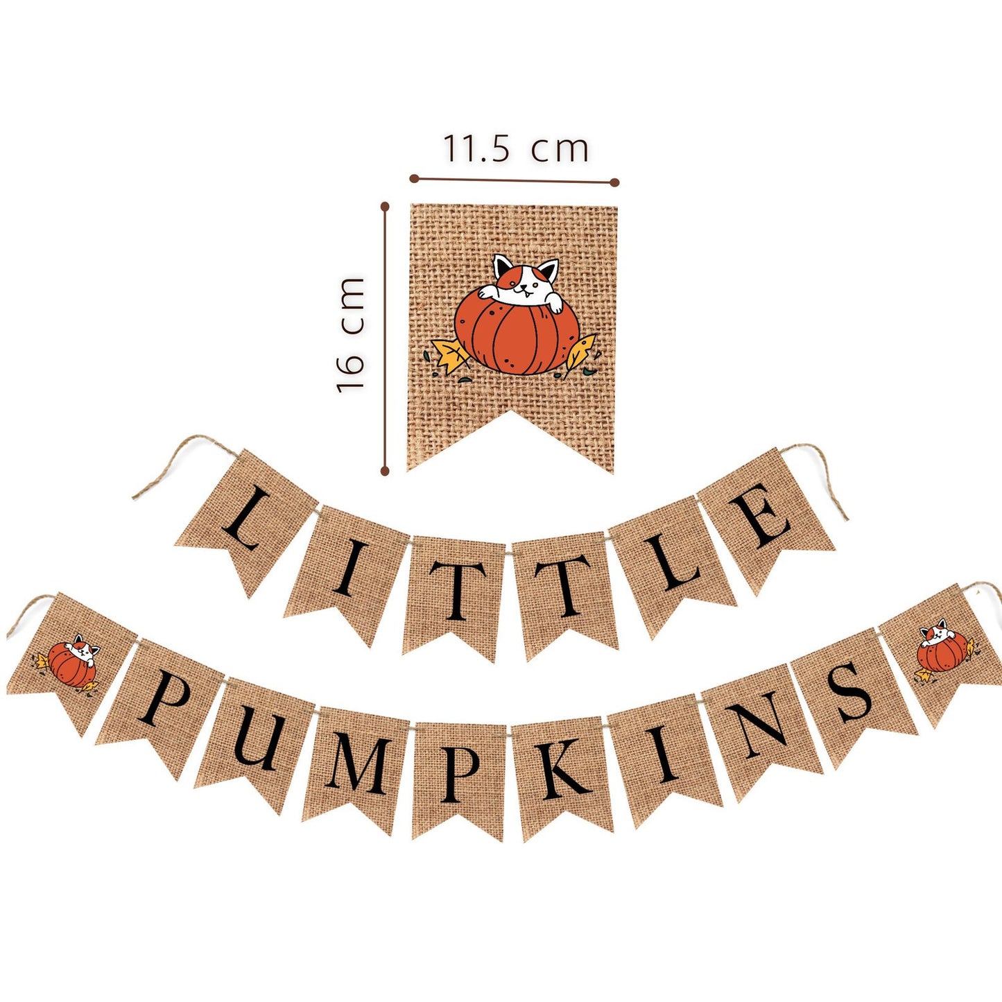 Woodland pumpkin baby shower banner