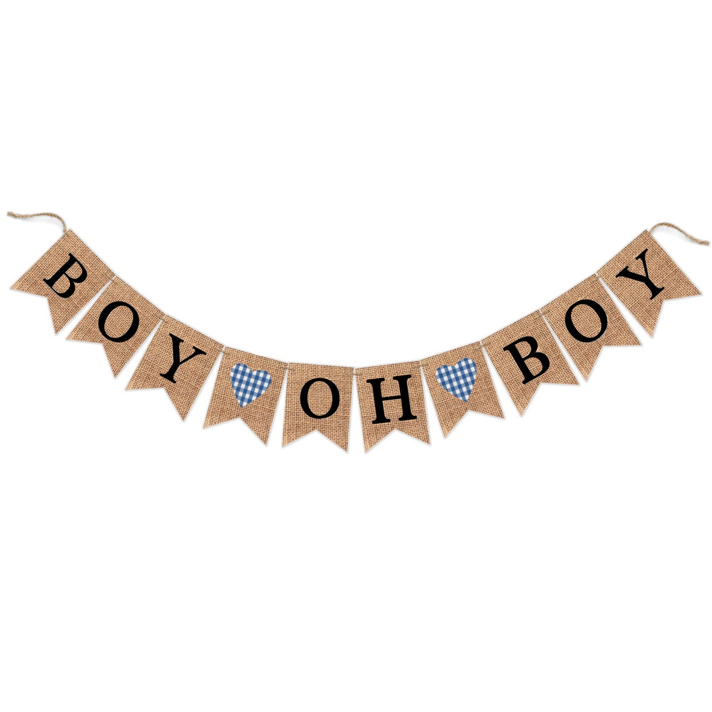 Boy Oh Boy Burlap Bunting Banner