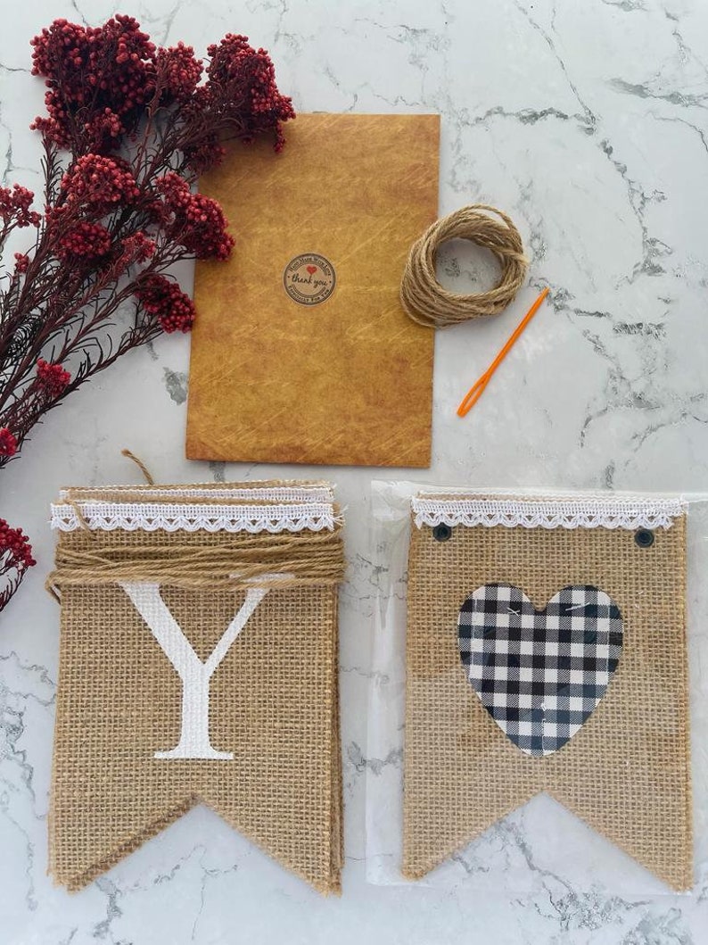 Snowflake Garland White Burlap Bunting