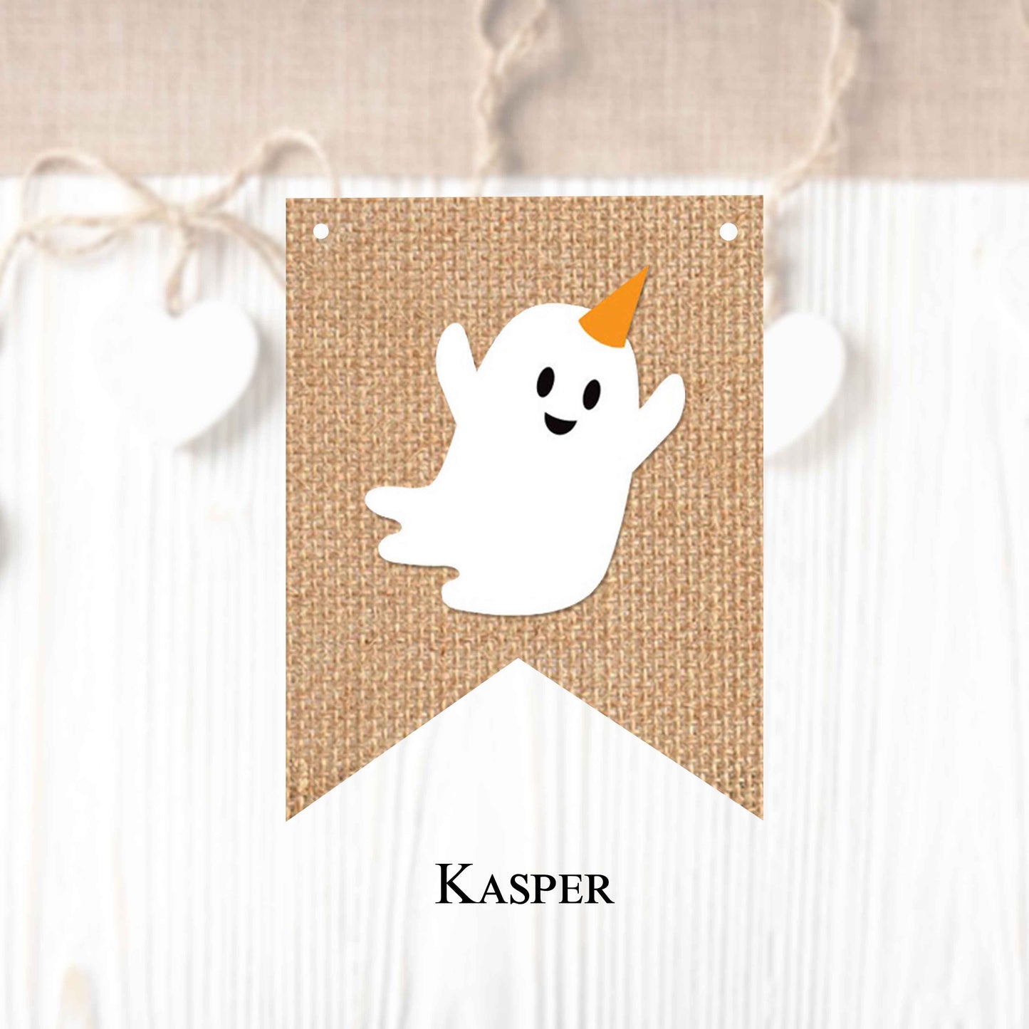 Halloween themed flags in regular and vintage style (10 pieces in a package) to create your own banner.