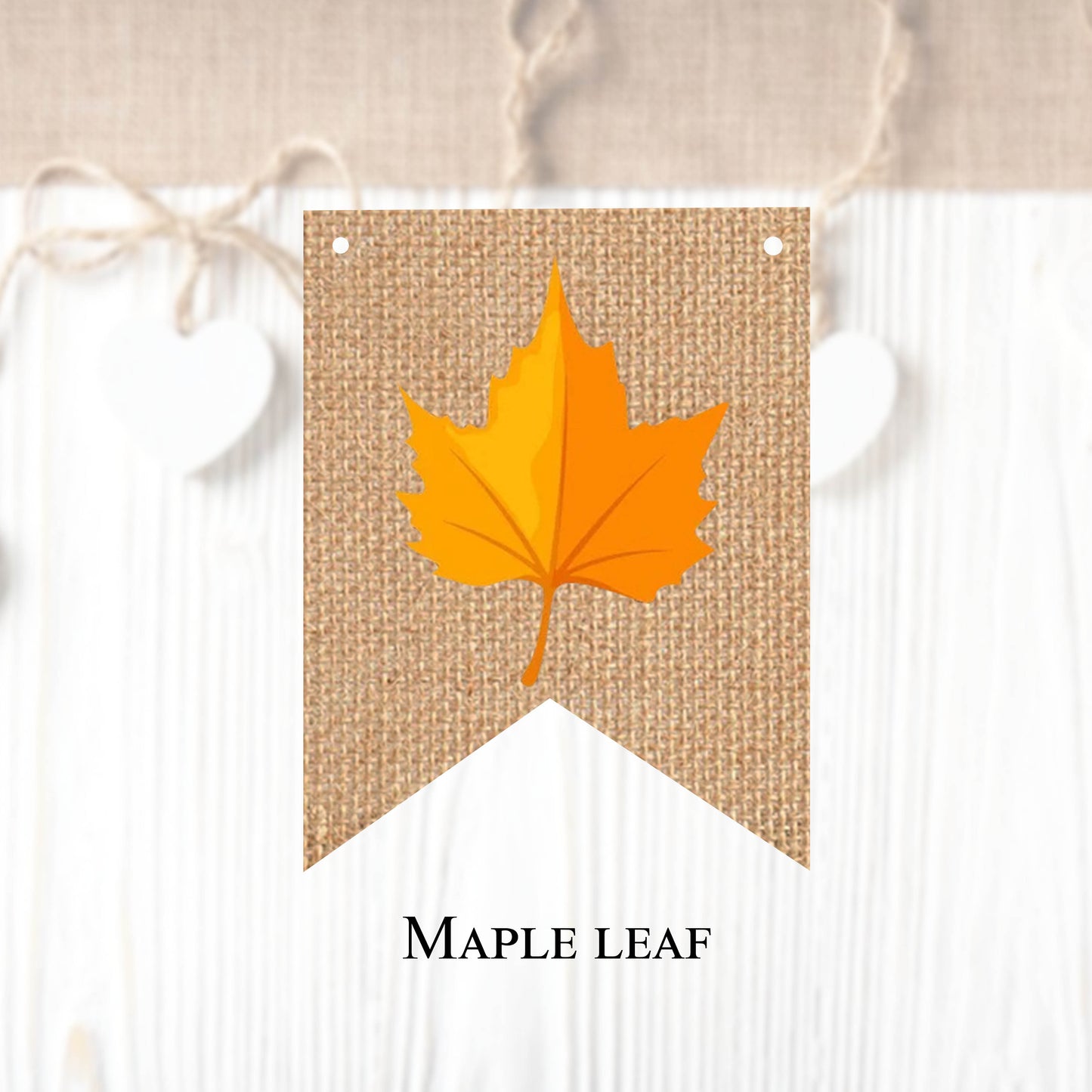 Fall season themed flags in regular and vintage style (10 pieces in a package) to create your own banner.