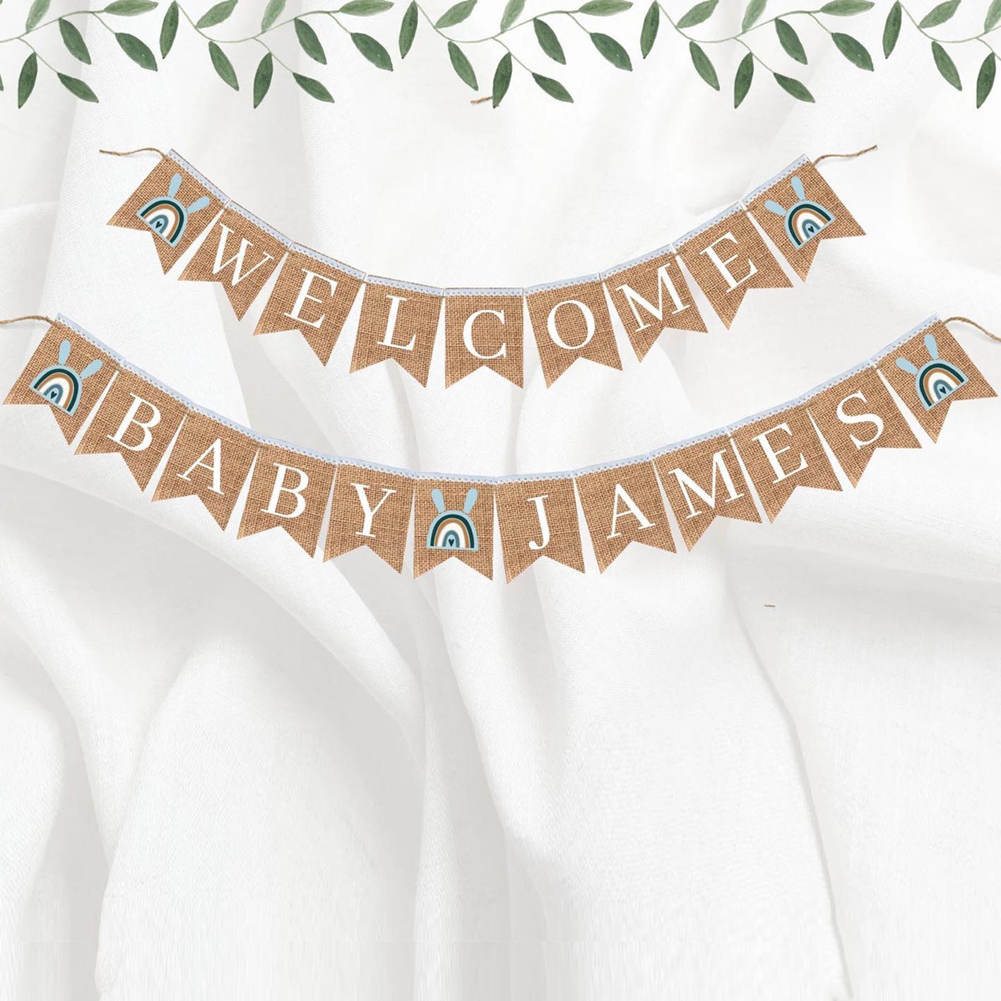 Customized baptism bunting banner, Baby shower, The first baby birthday, birthday party banner